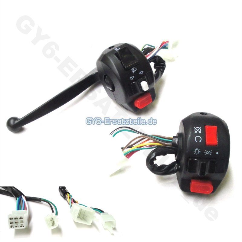 Schalter Mit Bremslichtschalter Schaltereinheit Links (Bremshebel) Für Rex RS 450 / Baotian BT49QT-9 China Roller Citomerx Schalter 9-polig