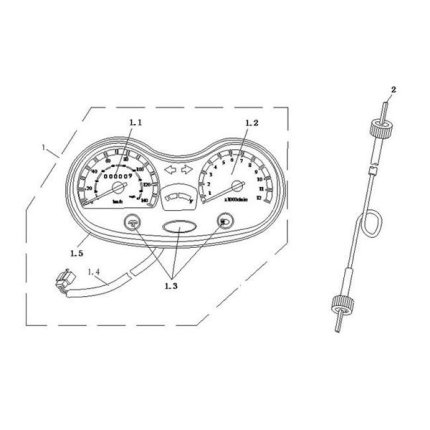 F25-Tachometer & Tachowelle