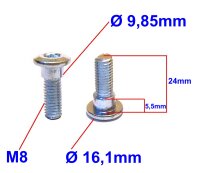 15 - Schraube für Bremsscheibe M8x25(33)