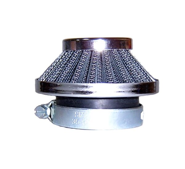 Racing Luftfilter Chrome Look - 42mm / 125cc