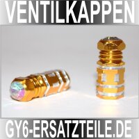 REIFEN VENTIL KAPPEN - GOLD mit STEIN
