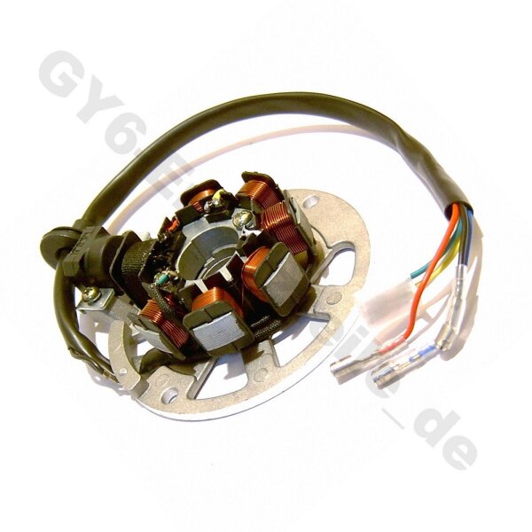 Lichtmaschinen Stator / Ankerplatte 6 Kabel 2-Takt  50ccm SCOOTER