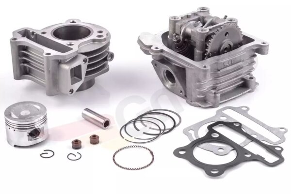 ZYLINDER KIT mit ZYLINDERKOPF Komplett * SPORT > 47mm / 72ccm / 139QMA/B GY6 Motoren