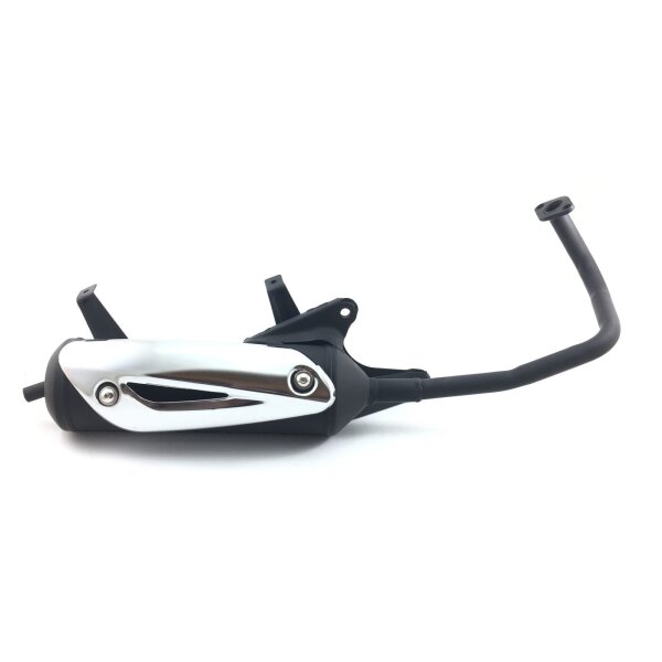 AUSPUFF mit Kotflügelhalter für CHINA ROLLER 4-TAKT 139QMA 139QMB MOTOR GY6