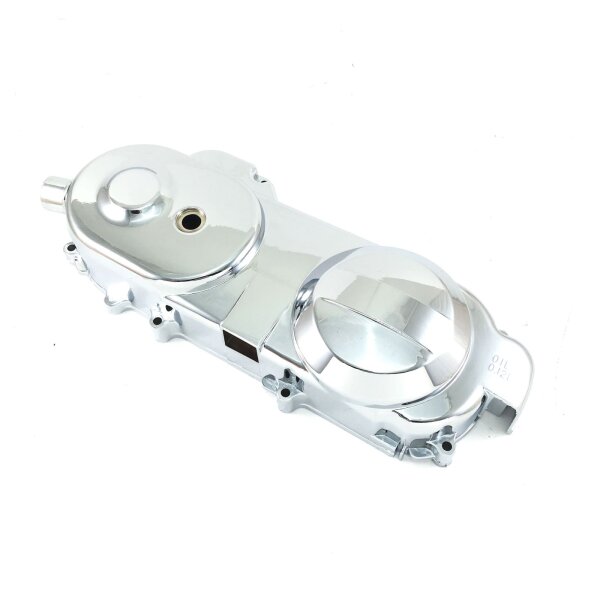 3 - Kupplungs- und Variomatik Abdeckung verchromt (kurz 10" Rad / BLANKO) B-WARE