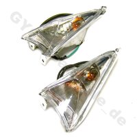 BLINKER SET R+L HINTEN WEISS z.B.für BAOTIAN BT49QT-12b GY6 CHINAROLLER