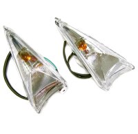 BLINKER SET R+L HINTEN WEISS z.B.für BAOTIAN BT49QT-12b GY6 CHINAROLLER