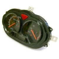 1 - Tachoeinheit Carbon Look (Zubehör), inkl. Digital Uhr