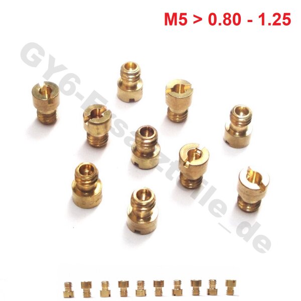 VERGASER DÜSEN SET M5 - 0.80.-1.25mm  - 4-TAKT für DELLORTO VERGASER