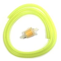 NEON GELBER BENZINSCHLAUCH 100cm mit BENZINFILTER im SET