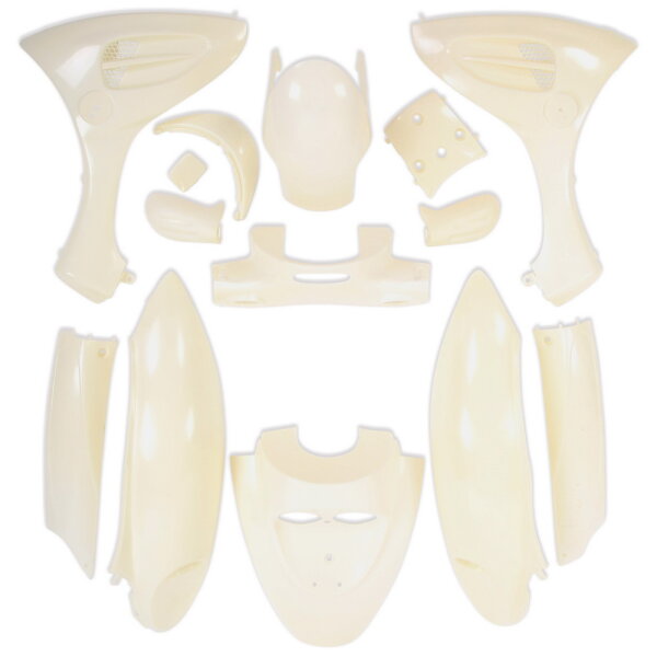 VERKLEIDUNG kompl. unlackiert BAOTIAN BT49QT-7 BT125T-2 FLEX TECH und baugleiche (B-Ware)