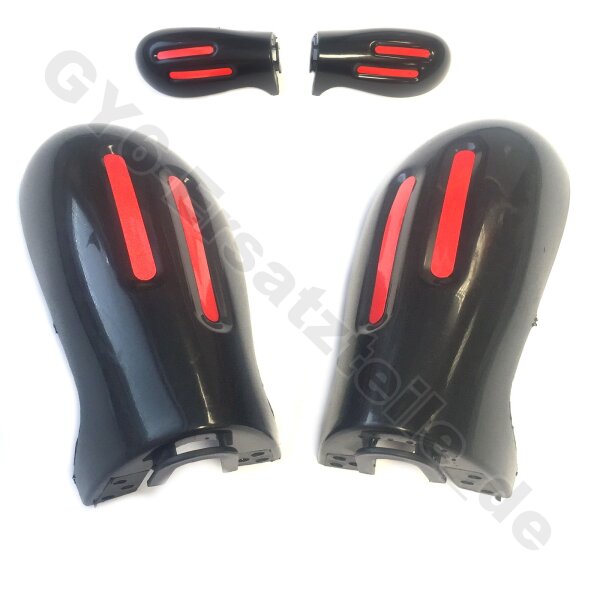 Handschalen / Protektoren L&R Schwarz rot
