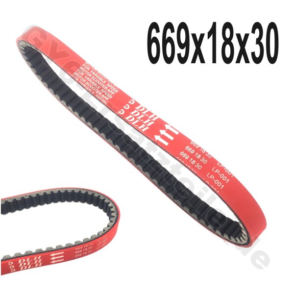 HP RACING RIEMEN V-BELT 669x18x30 Red