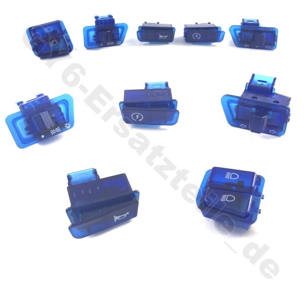 SCHALTER SET 5-teilig in BLAU z.B.für BAOTIAN 50QT-2 REX BENZHOU u.a.