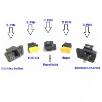 SCHALTER SET 5-teil.z.B.für REX RS MOTINO BAOTIN BENZHOU u.a.