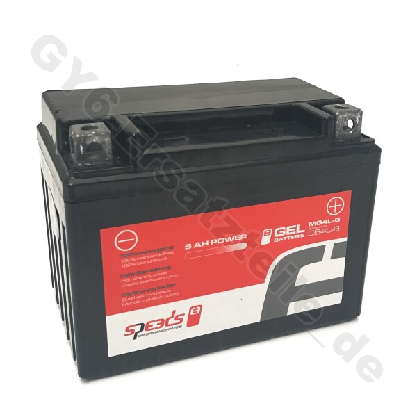 9 - GEL Batterie 12V / 5AH (+25%) - WARTUNGSFREI - 120x71x91mm