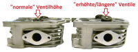 50ccm Zylinderkopf inkl. Ventile(längere Version) mit SLS Anschluss