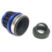 Racing Luftfilter 3 teilig / verstellbar 47mm / 35mm / 25mm  Anschluss * BLAU * 50-125cc