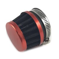 Racing Luftfilter 3 teilig / verstellbar 47mm / 35mm / 25mm  Anschluss * ROT * 50-125cc