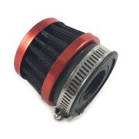 Racing Luftfilter 3 teilig / verstellbar 47mm / 35mm / 25mm  Anschluss * ROT * 50-125cc
