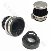 Racing Luftfilter 3 teilig / verstellbar 47mm / 35mm / 25mm  Anschluss * SILBER* 50-125cc