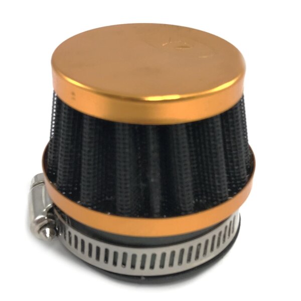 Racing Luftfilter 3 teilig / verstellbar 47mm / 35mm / 25mm  Anschluss * GOLD * 50-125cc