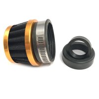 Racing Luftfilter 3 teilig / verstellbar 47mm / 35mm / 25mm  Anschluss * GOLD * 50-125cc