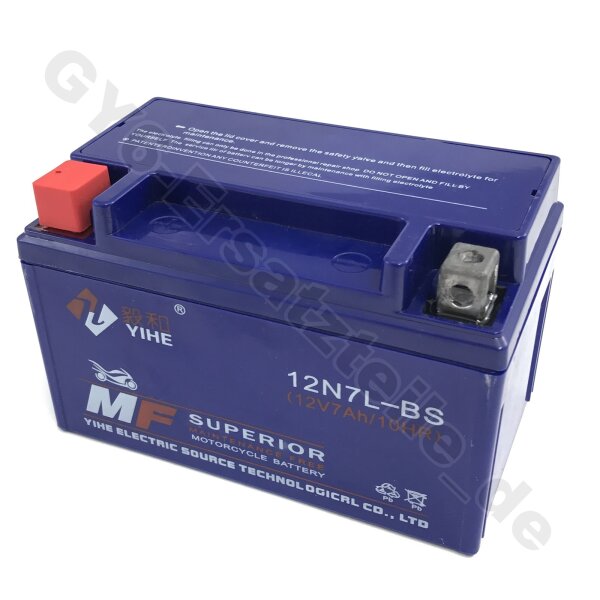 9 - Batterie 12V/7Ah 12N7L-BS (wartungsfrei / GEL)