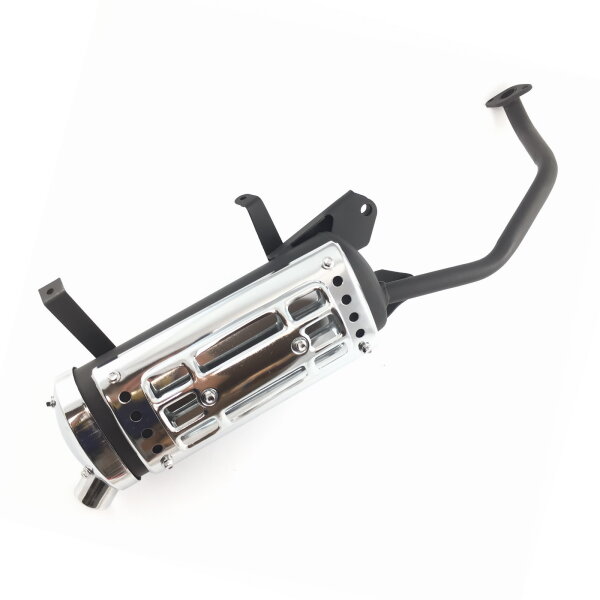 Auspuff komplett 125cc  (Ovale Bauform)