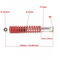 FEDERBEIN / STOSSDÄMPFER 335mm z.B.für BAOTIAN...