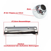 1a - 3-teiliges Chrome Set für Auspuffanlage / Hitzebleche