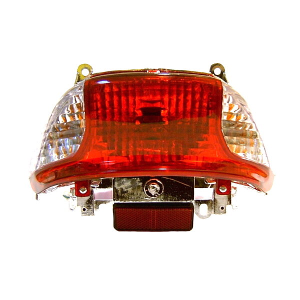 1 - SPORT Rücklicht komplett (weiße Blinkerkappen) B-WARE