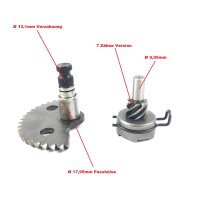 KICKSTARTER WELLE+ RITZEL SET> 7 ZÄHNE z.B.für REX RS JINAN QINGQI REXMOTO 4TAKT