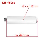 125-150cc Auspuff Set mehrteilig mit AGR Anschluss (B-WARE)