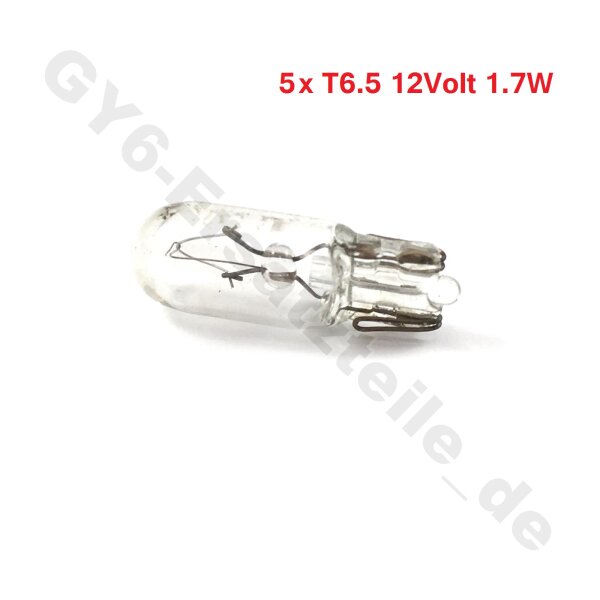 5x INSTRUMENTEN BELEUCHTUNG 1.7W T6.5 REX MOTO HUATIAN MILESTORM V-CLICK YIYING JL