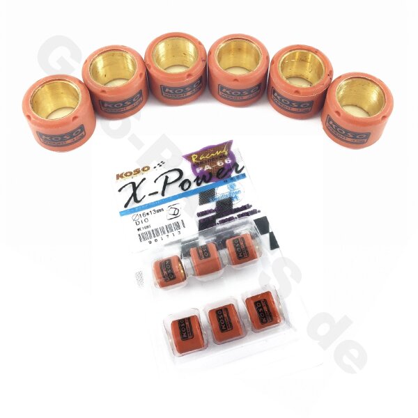 4.5gr. Racing-Variorollen Set 16x13 KOSO