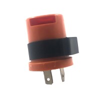 BLINK RELAIS UNIVERSAL RUND ORANGE 12V 2 PIN mit BEEP