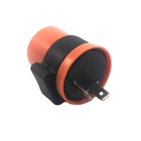 BLINK RELAIS UNIVERSAL RUND ORANGE 12V 2 PIN mit BEEP