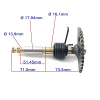 1-4+8 - Kickstarterwelle komplett (158mm)