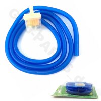 BENZIN SCHLAUCH 1m & MAGNET FILTER SET BLAU-TRANSPARENT