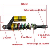 FEDERBEIN / STOSSDÄMPFER 320mm verstellbar