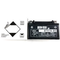 BATTERIE 12V6.0Ah BTX7A-BS für z.B. BAOTIAN BENZHOU REX ZNEN GY6 ROLLER QUAD ATV