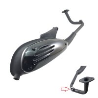 Auspuff komplett 50cc / EURO 4 / schwarz