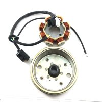 EURO 4 Stator  & Rotor Lichtmaschine komplett GY6 4Takt - 8 Spulen 45 km/h