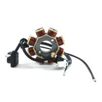 EURO 4 Stator  & Rotor Lichtmaschine komplett GY6 4Takt - 8 Spulen 45 km/h