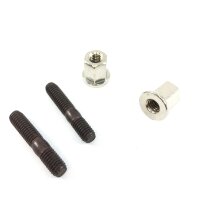 16 - 2x Stehbolzen Krümmerseite + 2x Mutter - M6x32mm