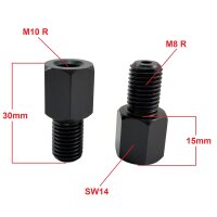 Spiegel Adapter von Spiegel M10 Rechtsgewinde auf M8...