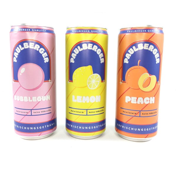3 STÜCK PAULBERGER PEACH LIMO LIMONADE SET ICRIMAX PAUL BERGER CRIMAX LEMON