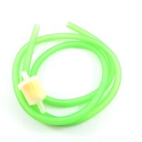 NEON GRÜNER BENZINSCHLAUCH 100cm mit BENZINFILTER im SET