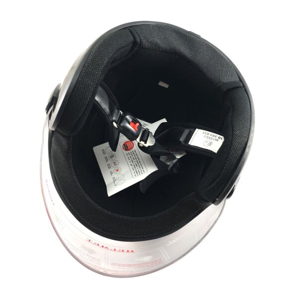 Jet Helm mit Visier in Gr.L, schwarz, in Coverbeutel